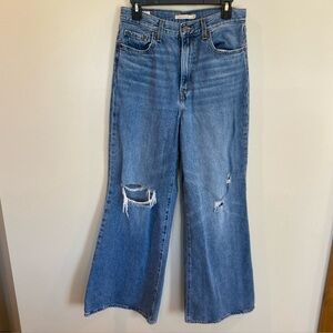 Levi's Blue Flare & Wide Leg Jeans